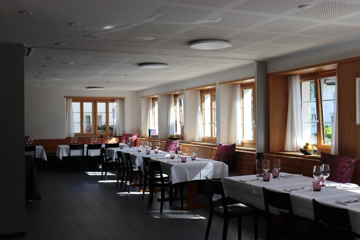 Die Innenansicht des Restaurants